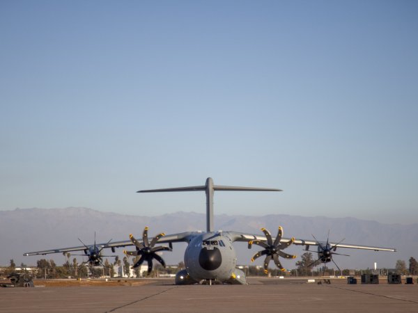EL EJÉRCITO DEL AIRE Y DEL ESPACIO ATERRIZA CON UN AIRBUS A400M EN FIDAE 2026